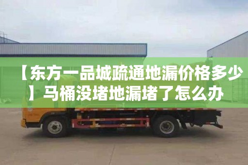 【东方一品城疏通地漏价格多少】马桶没堵地漏堵了怎么办