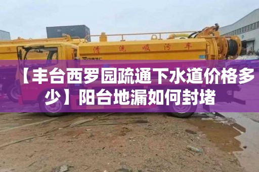 【丰台西罗园疏通下水道价格多少】阳台地漏如何封堵