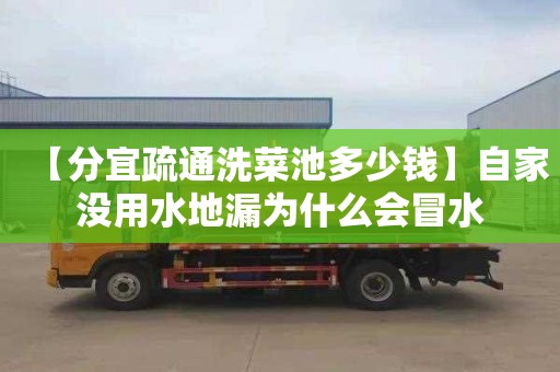 【分宜疏通洗菜池多少钱】自家没用水地漏为什么会冒水