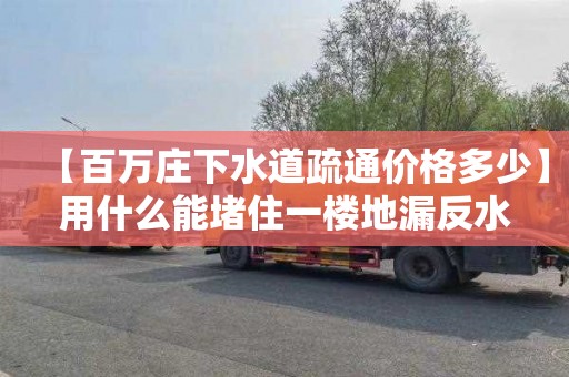 【百万庄下水道疏通价格多少】用什么能堵住一楼地漏反水