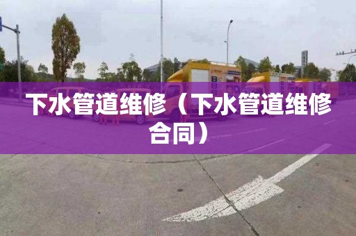 下水管道维修（下水管道维修合同）