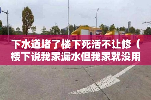 下水道堵了楼下死活不让修（楼下说我家漏水但我家就没用水）