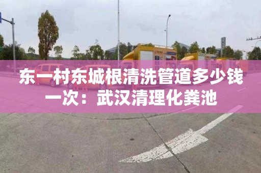 东一村东城根清洗管道多少钱一次：武汉清理化粪池