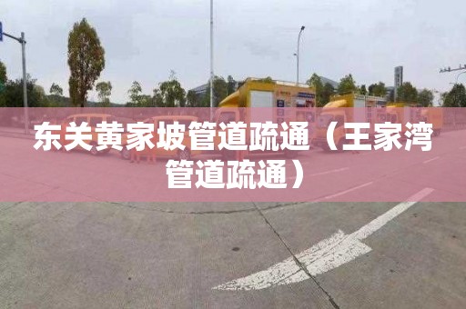 东关黄家坡管道疏通（王家湾管道疏通）