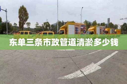 东单三条市政管道清淤多少钱