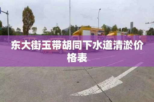 东大街玉带胡同下水道清淤价格表