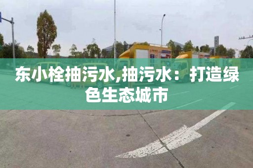 东小栓抽污水,抽污水：打造绿色生态城市