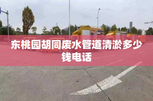 东桃园胡同废水管道清淤多少钱电话