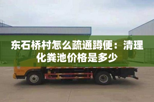 东石桥村怎么疏通蹲便：清理化粪池价格是多少