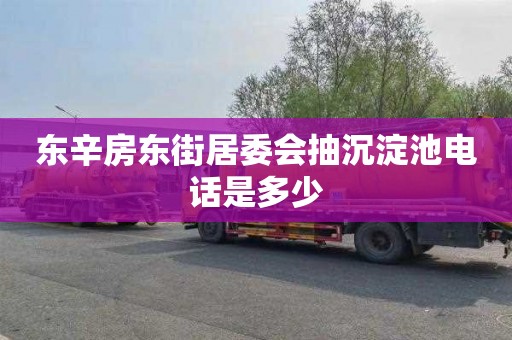 东辛房东街居委会抽沉淀池电话是多少