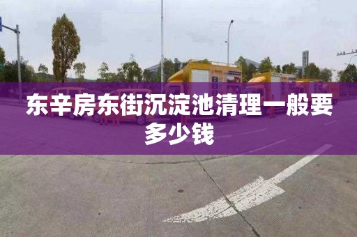 东辛房东街沉淀池清理一般要多少钱