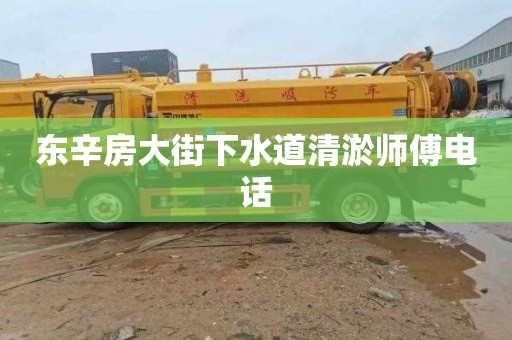 东辛房大街下水道清淤师傅电话