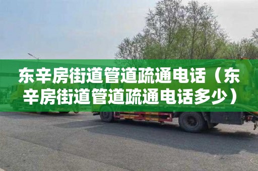 东辛房街道管道疏通电话（东辛房街道管道疏通电话多少）