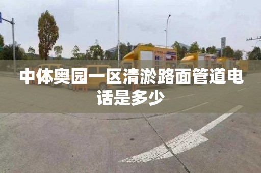 中体奥园一区清淤路面管道电话是多少