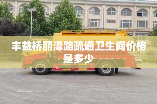 丰益桥丽泽路疏通卫生间价格是多少