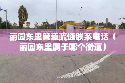 丽园东里管道疏通联系电话（丽园东里属于哪个街道）