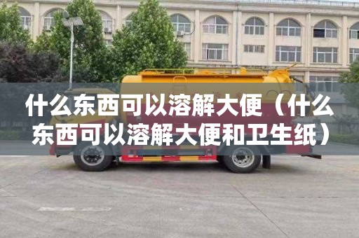 什么东西可以溶解大便（什么东西可以溶解大便和卫生纸）