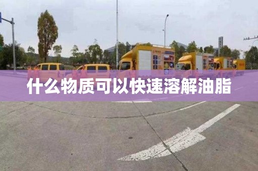 什么物质可以快速溶解油脂