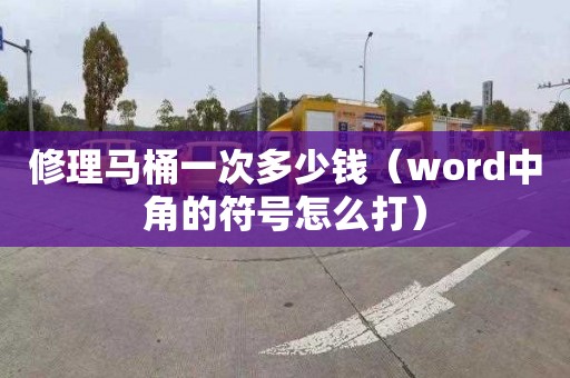 修理马桶一次多少钱（word中角的符号怎么打）