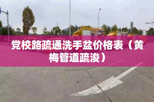 党校路疏通洗手盆价格表（黄梅管道疏浚）