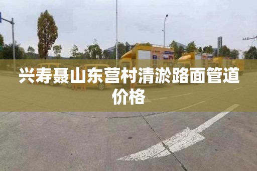 兴寿聂山东营村清淤路面管道价格