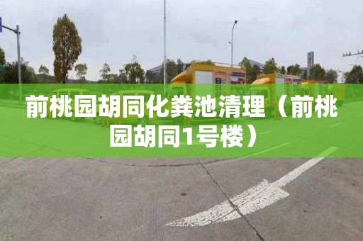 前桃园胡同化粪池清理（前桃园胡同1号楼）