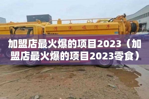 加盟店最火爆的项目2023（加盟店最火爆的项目2023零食）