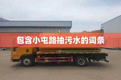 包含小屯路抽污水的词条