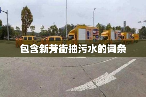 包含新芳街抽污水的词条