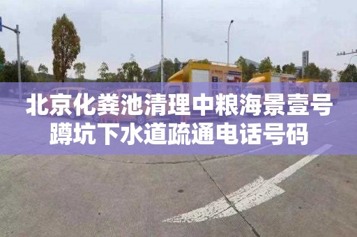 北京化粪池清理中粮海景壹号蹲坑下水道疏通电话号码