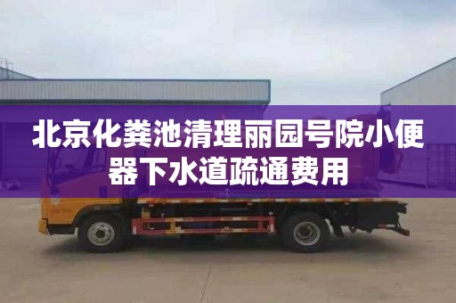 北京化粪池清理丽园号院小便器下水道疏通费用