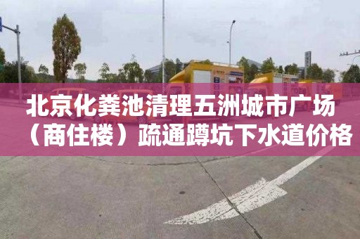 北京化粪池清理五洲城市广场（商住楼）疏通蹲坑下水道价格多少