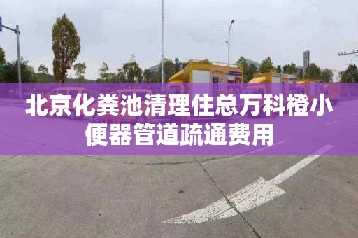 北京化粪池清理住总万科橙小便器管道疏通费用