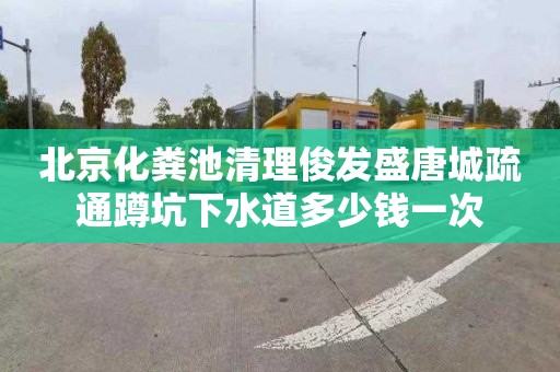 北京化粪池清理俊发盛唐城疏通蹲坑下水道多少钱一次