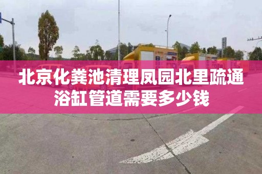 北京化粪池清理凤园北里疏通浴缸管道需要多少钱