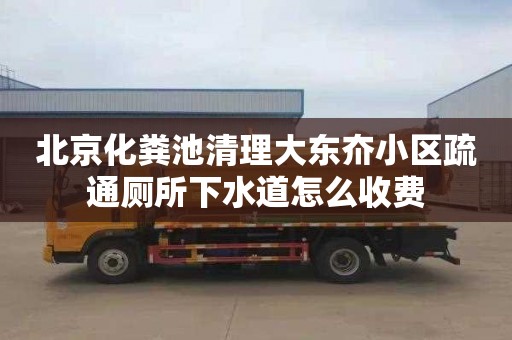 北京化粪池清理大东夼小区疏通厕所下水道怎么收费