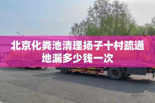 北京化粪池清理扬子十村疏通地漏多少钱一次