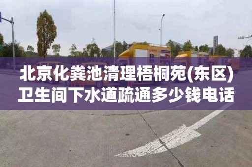 北京化粪池清理梧桐苑(东区)卫生间下水道疏通多少钱电话