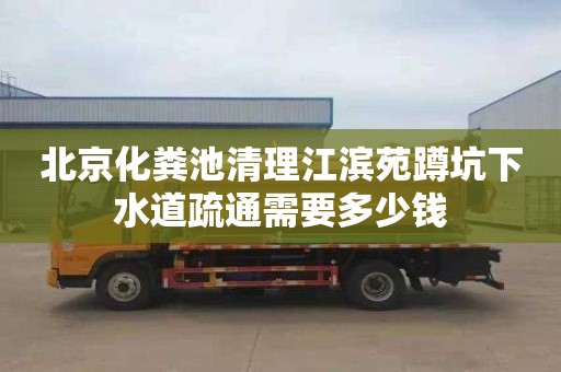 北京化粪池清理江滨苑蹲坑下水道疏通需要多少钱