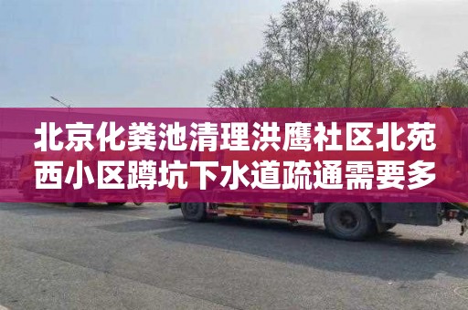 北京化粪池清理洪鹰社区北苑西小区蹲坑下水道疏通需要多少钱