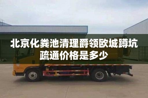 北京化粪池清理爵领欧城蹲坑疏通价格是多少