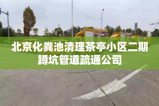 北京化粪池清理茶亭小区二期蹲坑管道疏通公司