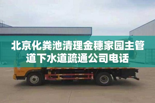 北京化粪池清理金穗家园主管道下水道疏通公司电话