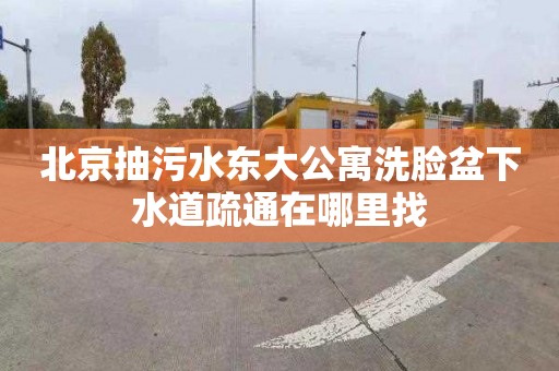 北京抽污水东大公寓洗脸盆下水道疏通在哪里找