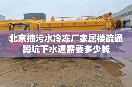 北京抽污水冷冻厂家属楼疏通蹲坑下水道需要多少钱