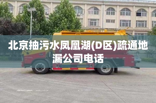 北京抽污水凤凰湖(D区)疏通地漏公司电话