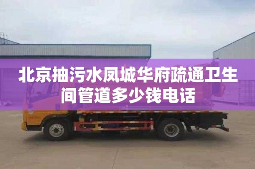 北京抽污水凤城华府疏通卫生间管道多少钱电话