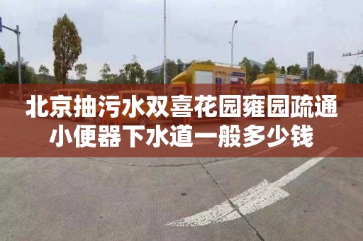 北京抽污水双喜花园雍园疏通小便器下水道一般多少钱