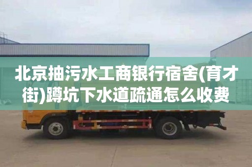 北京抽污水工商银行宿舍(育才街)蹲坑下水道疏通怎么收费