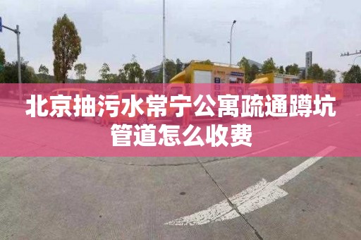 北京抽污水常宁公寓疏通蹲坑管道怎么收费